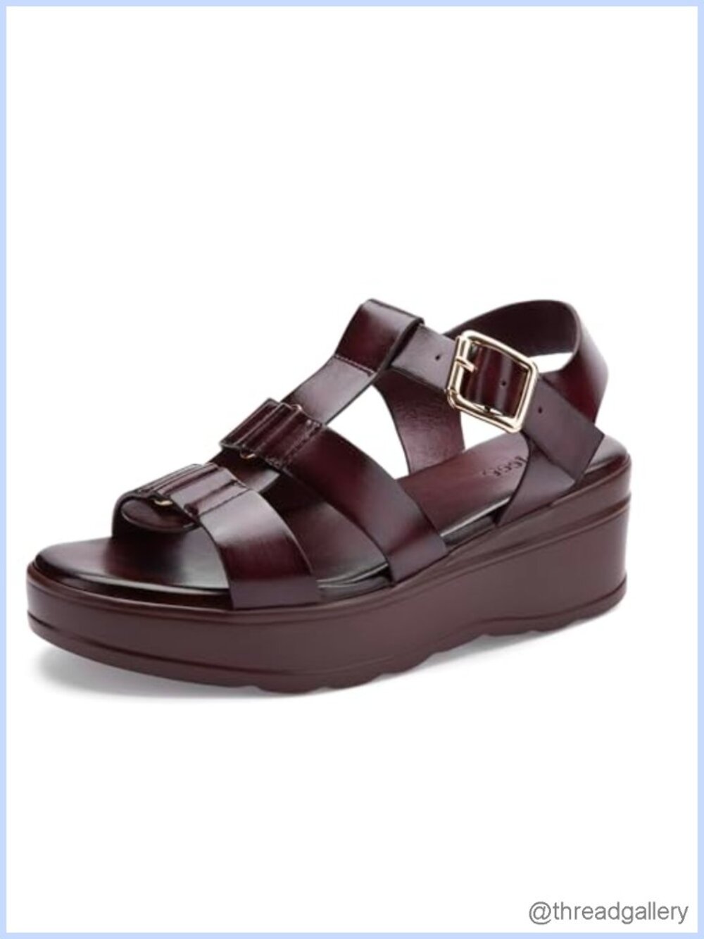 Platform Sandals Women Chunky Wedge Faux Leather Arch Support Slingback